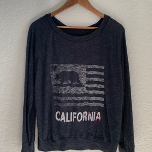 California Republic Logo Long Sleeve Shirt Sz L Womens
